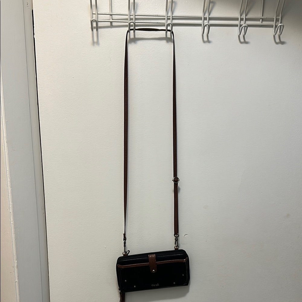 The Sak Black and Brown Leather Crossbody